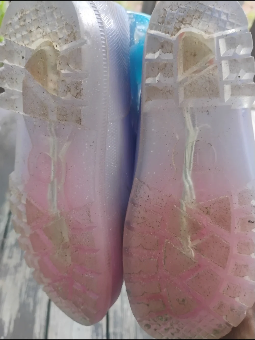 Kids Ombre Glitter Rain Boots - Pink Purple Blue
